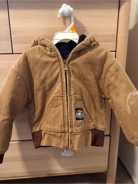 Baby/Toddler Tan Hooded Work Jacket